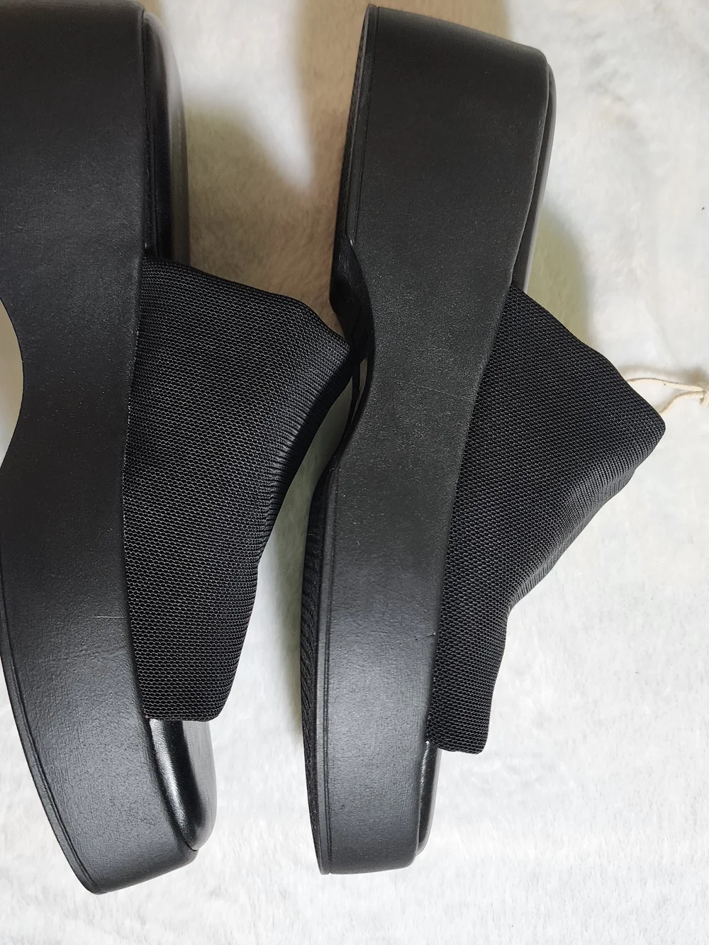 Sincerely Jules Happy Platform Slide Sandals Black Size 9 Y2K Chunky NWOT